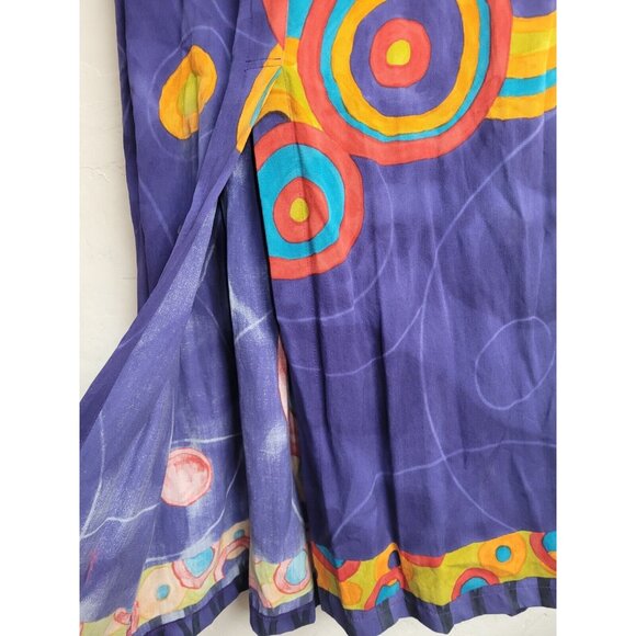 Magic Of The Moon Women’s Purple Skirt XL Elastic Waist Vibrant Circle Pattern - Picture 2 of 4